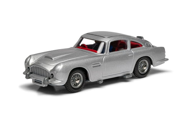 Corgi Toys 261 James Bond Aston Martin DB5 1:43 die-cast model in Silver Birch, nearside profile