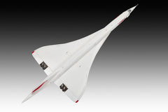 Revell 1:144 Concorde British Airways assembled model showing the drooped nose and delta wing