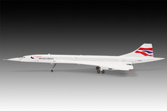 Upper view of the finished Revell 1:144 Concorde showing the ogival delta wing planform