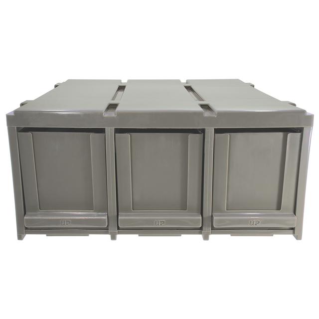 Ultra Pro PRO-Storage three-drawer card organiser, front view with all drawers closed