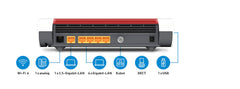 AVM FRITZ!Box 6660 Cable (DOCSIS-3.1-Kabelmodem, 2x2 WLAN AX (Wi-Fi 6) mit 2.400 MBit/s (5 GHz) und 600 MBit/s (2,4 GHz), 1 x 2,5 Gigabit-LAN-Port)