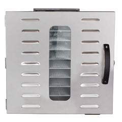 Beeketal 'BDA-15' Dörrautomat aus Edelstahl mit 10 Etagen, Zeitschaltuhr (max. 24h), einstellbarer Temperatur (30-90 °C) und LED Bedienfeld - Profi Gastro Dörrgerät inkl. 10 Einlegegitter