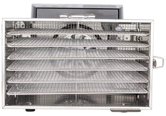 Beeketal 'BDA-15' Dörrautomat aus Edelstahl mit 10 Etagen, Zeitschaltuhr (max. 24h), einstellbarer Temperatur (30-90 °C) und LED Bedienfeld - Profi Gastro Dörrgerät inkl. 10 Einlegegitter