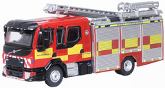 Oxford Diecast 1:76 Volvo FL Emergency One pump ladder in West Yorkshire Fire and Rescue Service livery, front three-quarter view