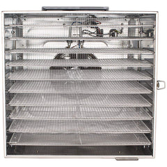 Beeketal 'BDA-15' Dörrautomat aus Edelstahl mit 10 Etagen, Zeitschaltuhr (max. 24h), einstellbarer Temperatur (30-90 °C) und LED Bedienfeld - Profi Gastro Dörrgerät inkl. 10 Einlegegitter