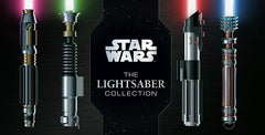 Front cover of Star Wars: The Lightsaber Collection showing four lightsaber hilts with ignited blades