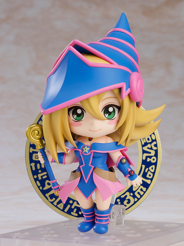 Nendoroid Dark Magician Girl standing in front of her golden spellcasting ring