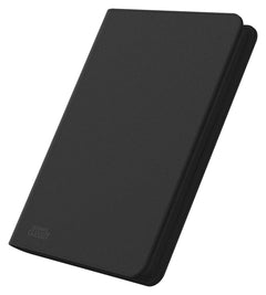 Ultimate Guard Zipfolio 320 XenoSkin trading card binder in black, closed, three-quarter view