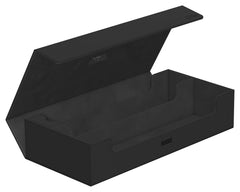 The Superhive card case open and empty, showing both interior compartments