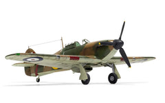 Side profile of the completed Airfix 1:48 Hawker Hurricane Mk.I with squadron code letters