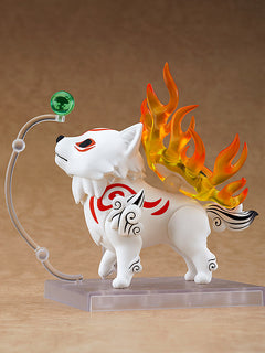Side view of Nendoroid Amaterasu DX Ver. with flame effect parts attached