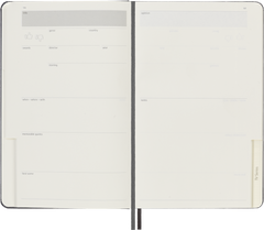 Open spread of the Film and TV Passion Journal showing ruled entry fields and section tabs