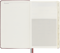 Second open spread of the Wine Passion Journal showing the tabbed red, white and sparkling sections