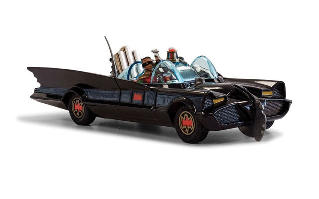 Corgi Toys 267 1966 Batmobile 1:46 die-cast model with Batman and Robin figures, front three-quarter view