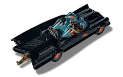 Batmobile die-cast model viewed from the front nearside showing the nose fin and chain slasher